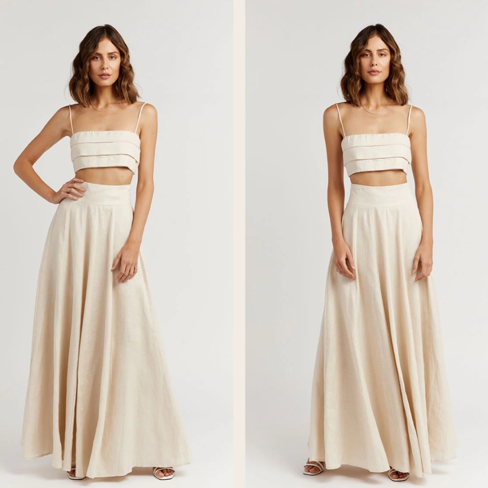 DISSH Cream A-Line Full Skirt